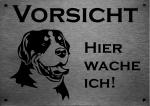 Großer Schweizer Sennenhund | Edelstahl Warnschild